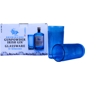 Drumshanbo-Gunpowder-Irish-Gin-Debossed-Blue-Glass---Box-of-6