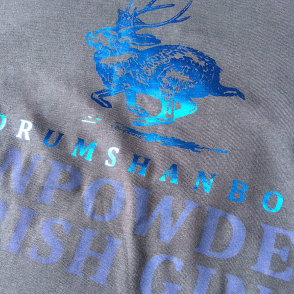 Drumshanbo-Gunpowder-Irish-Gin-Ladies-Fitted-T-Shirt---Blue-Foil-in-Navy3